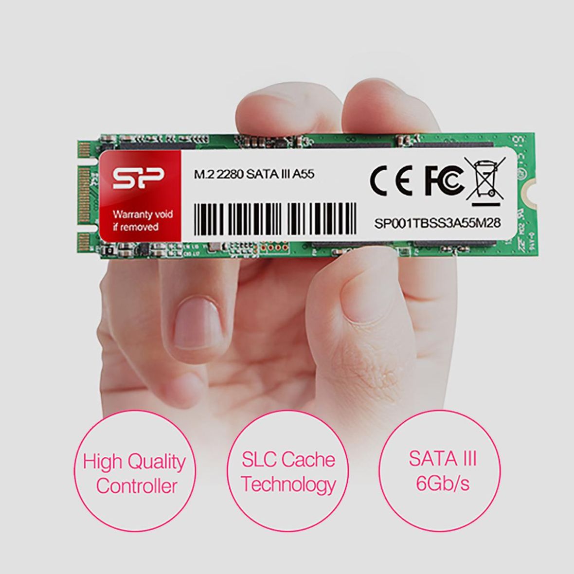 M.2 2280 SATA III A55-Silicon Power